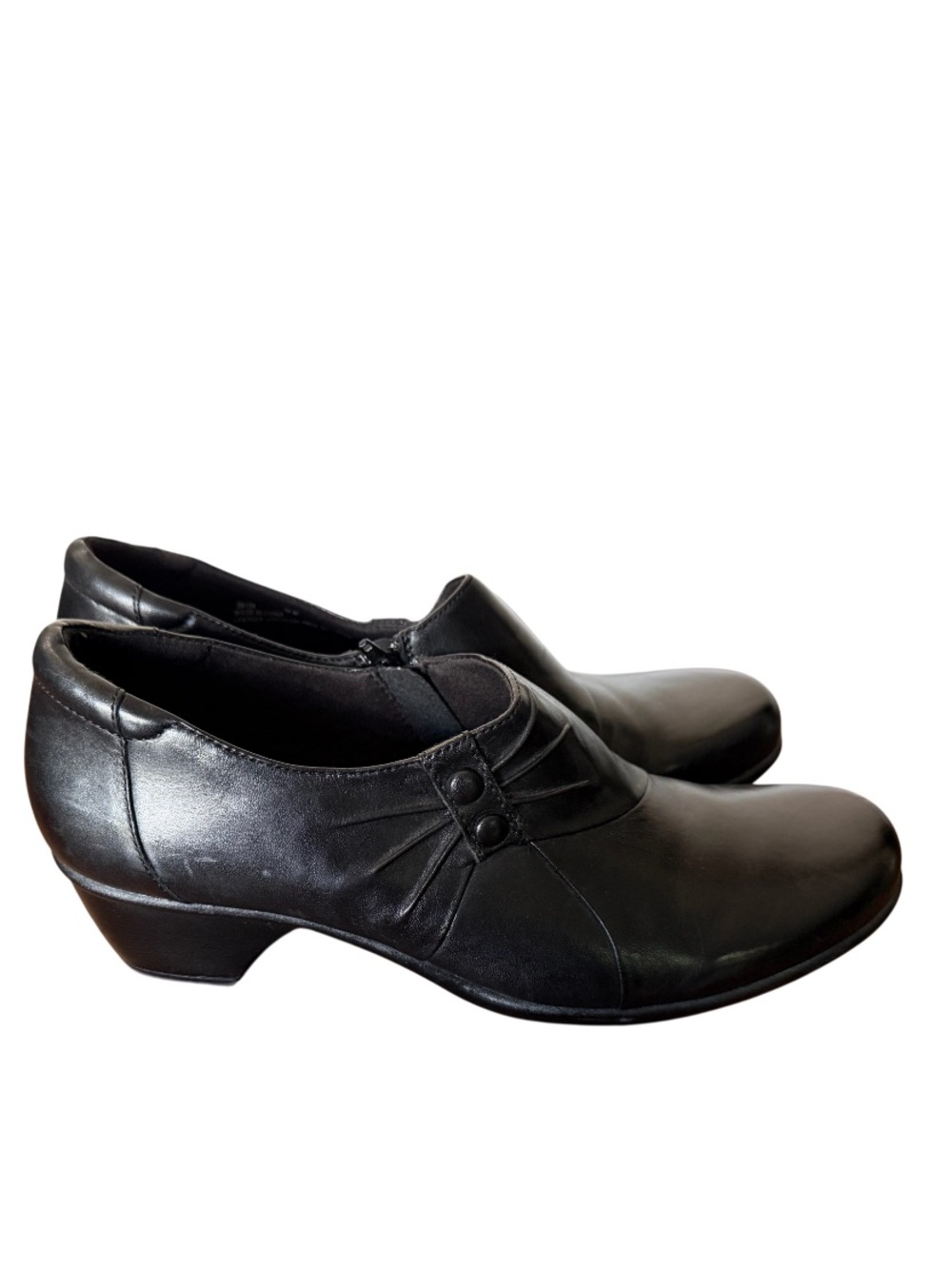 Clark’s Emslie Warren Leather Slip-On Dress Shoes/Booties-Size 11 - Picture 3 of 13